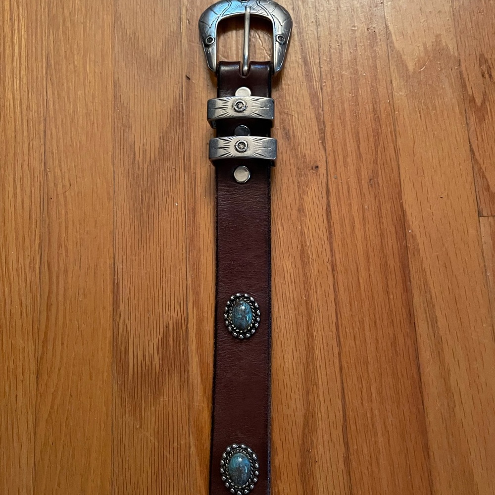 Brown leather belt